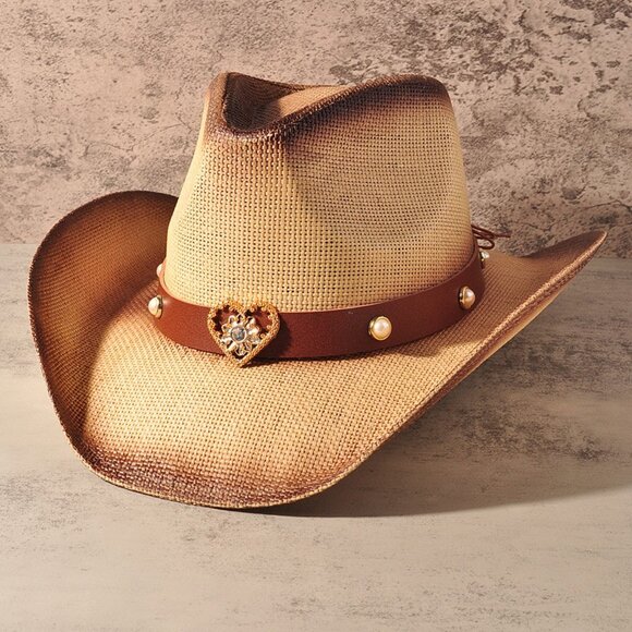 new COWGIRL COWBOY hat party rodeo beach (2-colors) western festival concert